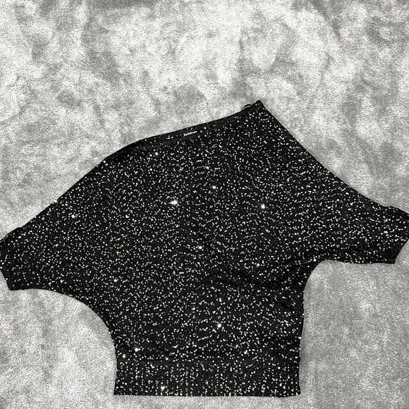 Bebe sparkly black sweater small - Picture 2 of 6